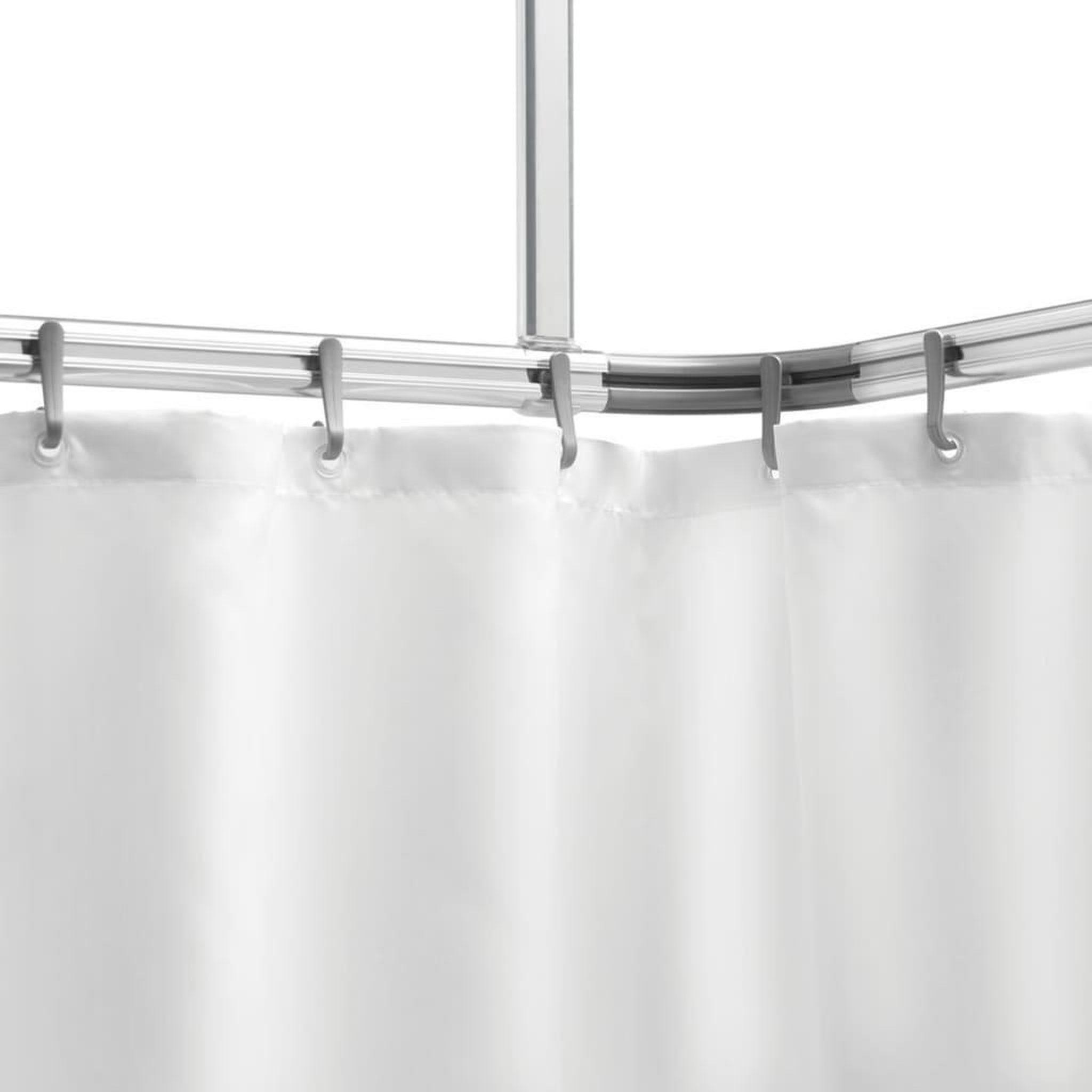 Voir la diapositive 3 : SEALSKIN Sealskin Ensemble de rail de rideau de douche Easy-Roll Aluminium mat