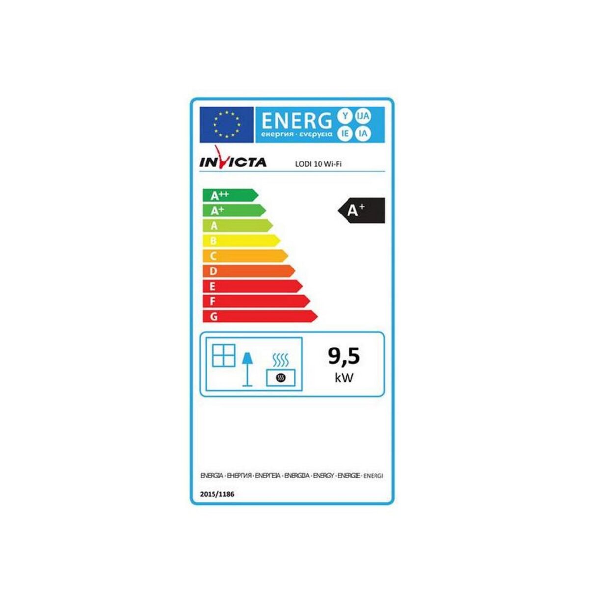 Invicta Poêle à granulés de bois 9.5kw noir - P941974