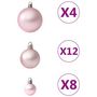 Voir la diapositive 5 : VIDAXL Ensemble de boules de Noël 100 pcs Rose