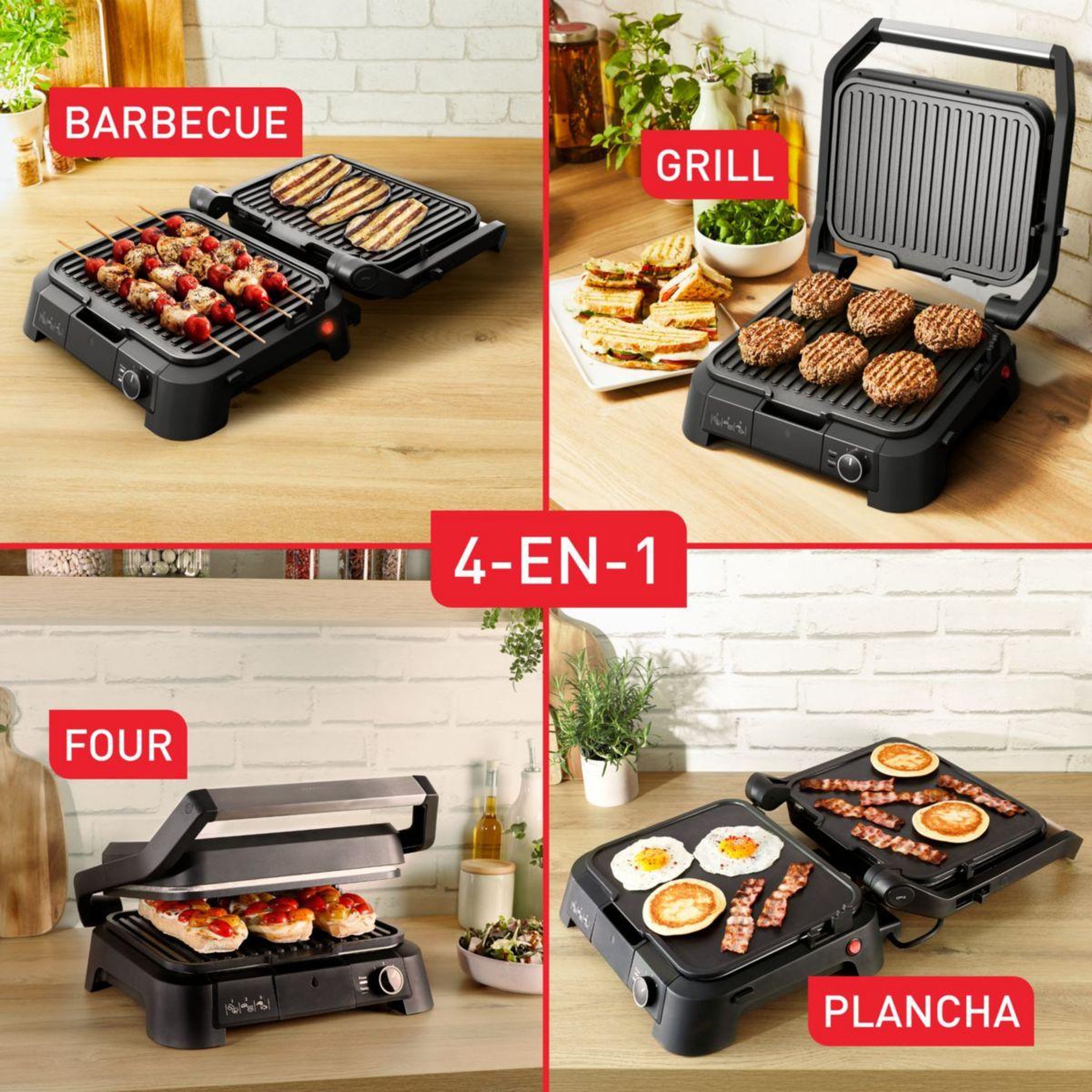 Voir la diapositive 3 : MOULINEX Grille-viande SUPERGRILL 4-en-1 INOXGC515DE0SUPERGRILL 4-en-1 INOXGC515DE0