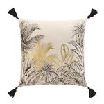 Paris Prix Coussin Déco Imprimé  Papaya  45x45cm Naturel