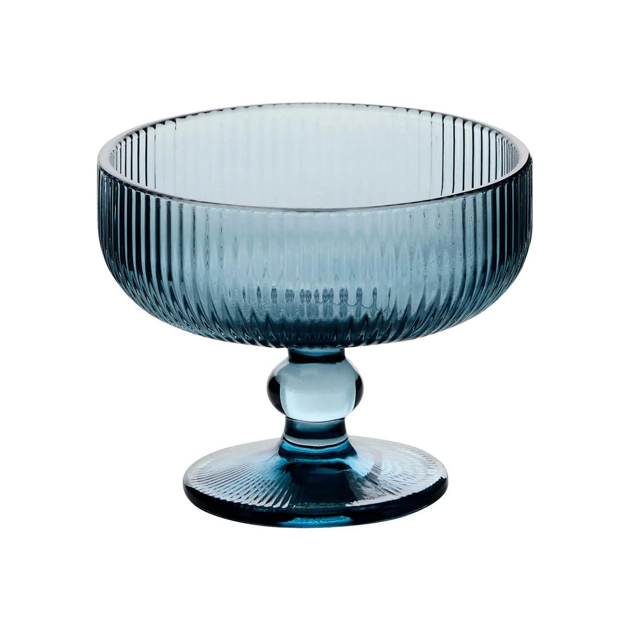 Voir la diapositive 2 : SECRET DE GOURMET Lot de 6 coupes à glace strie  ema  34cl bleu