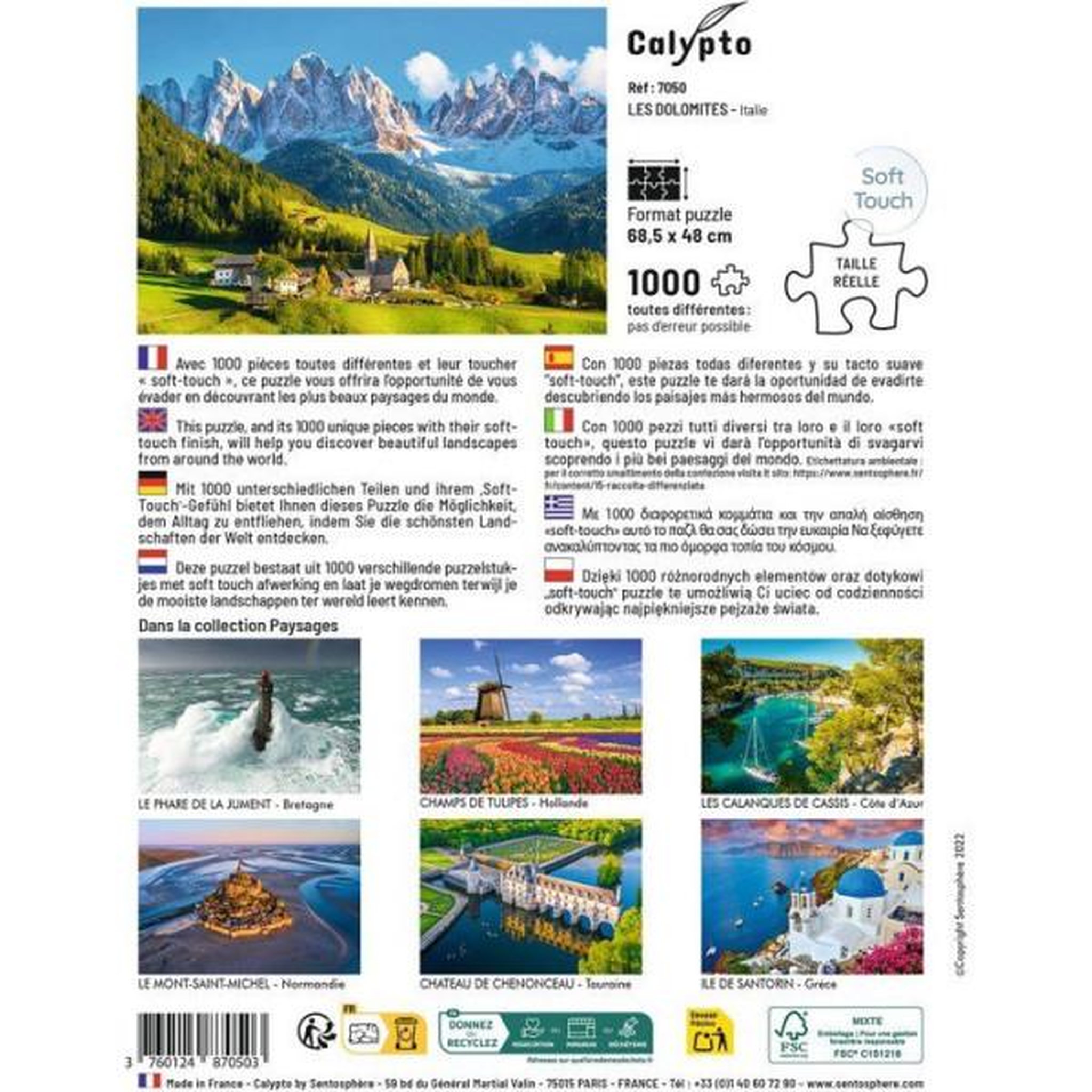 Voir la diapositive 4 : Sentosphere Puzzle Les Dolomites 1000 Pièces