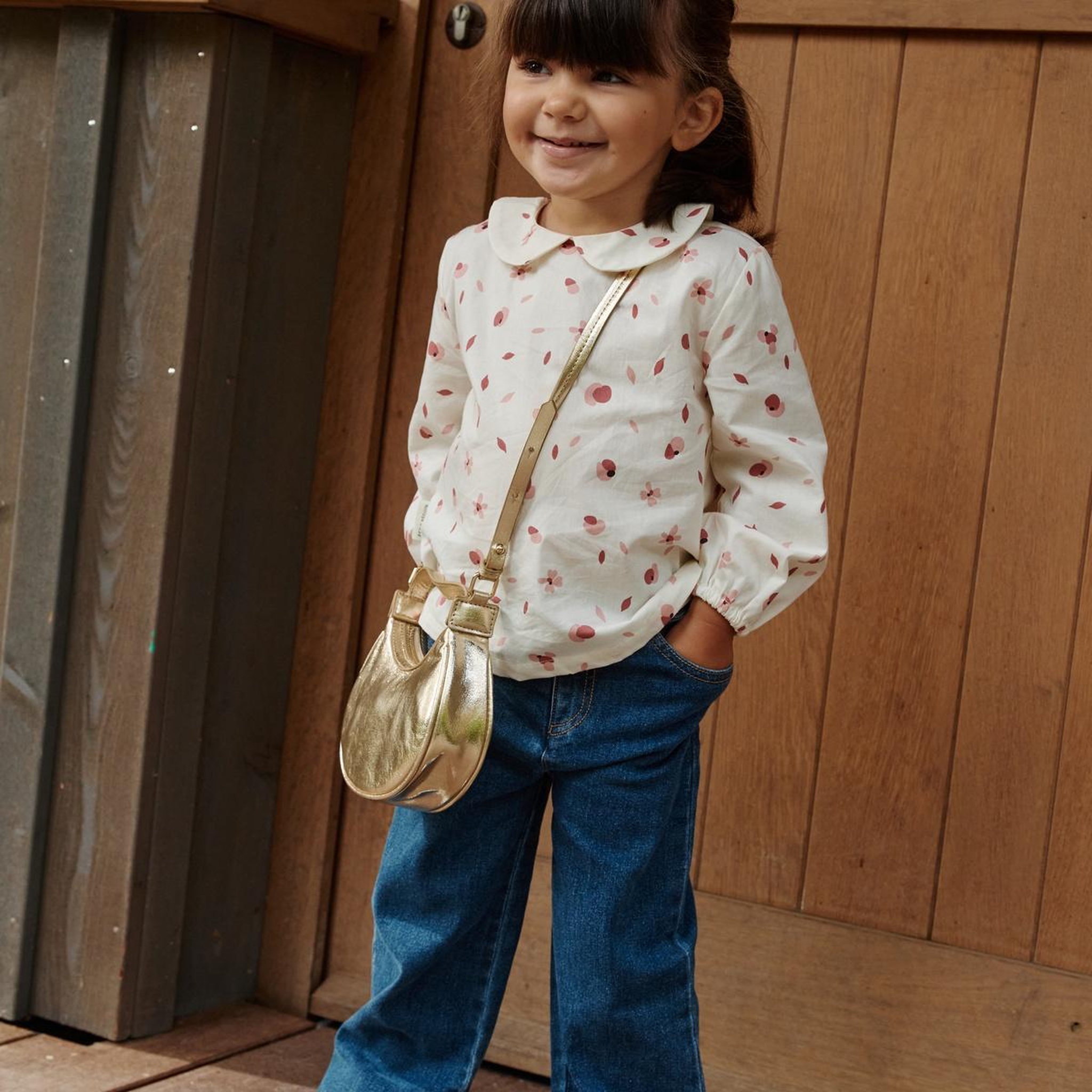 Voir la diapositive 5 : PETIT BEGUIN Blouse enfant en popeline Laponie