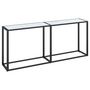 Voir la diapositive 2 : VIDAXL Table console Marbre blanc 180x35x75,5 cm Verre trempe