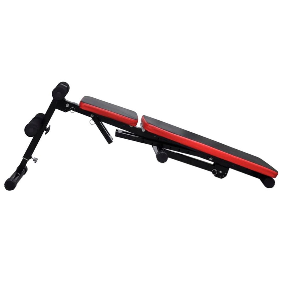 VIDAXL Banc d'entraînement reglable avec jeu d'halteres 30,5 kg