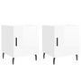 Voir la diapositive 2 : VIDAXL Tables de chevet 2 pcs blanc brillant 40x40x50 cm