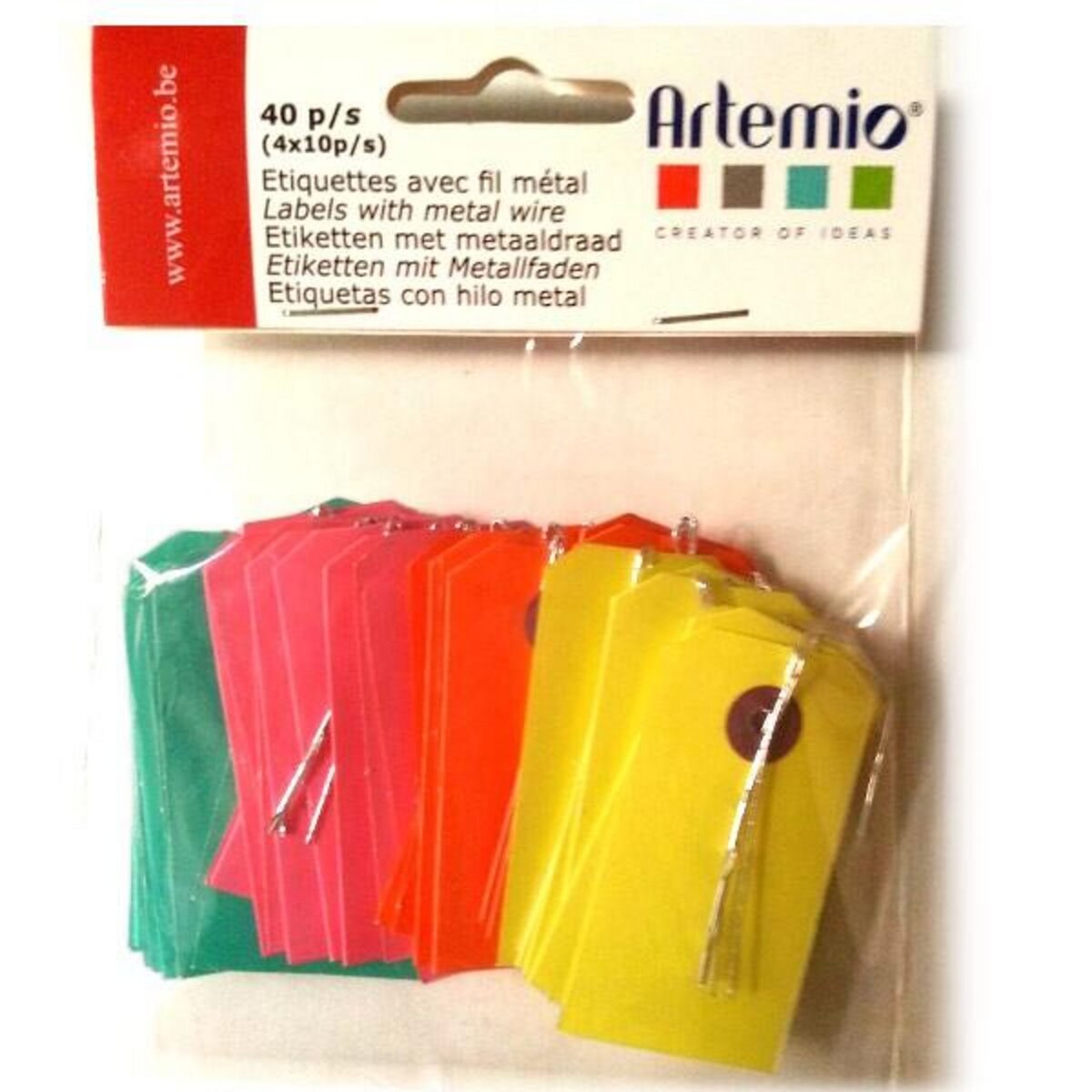 Artemio Mini étiquettes Kraft couleur