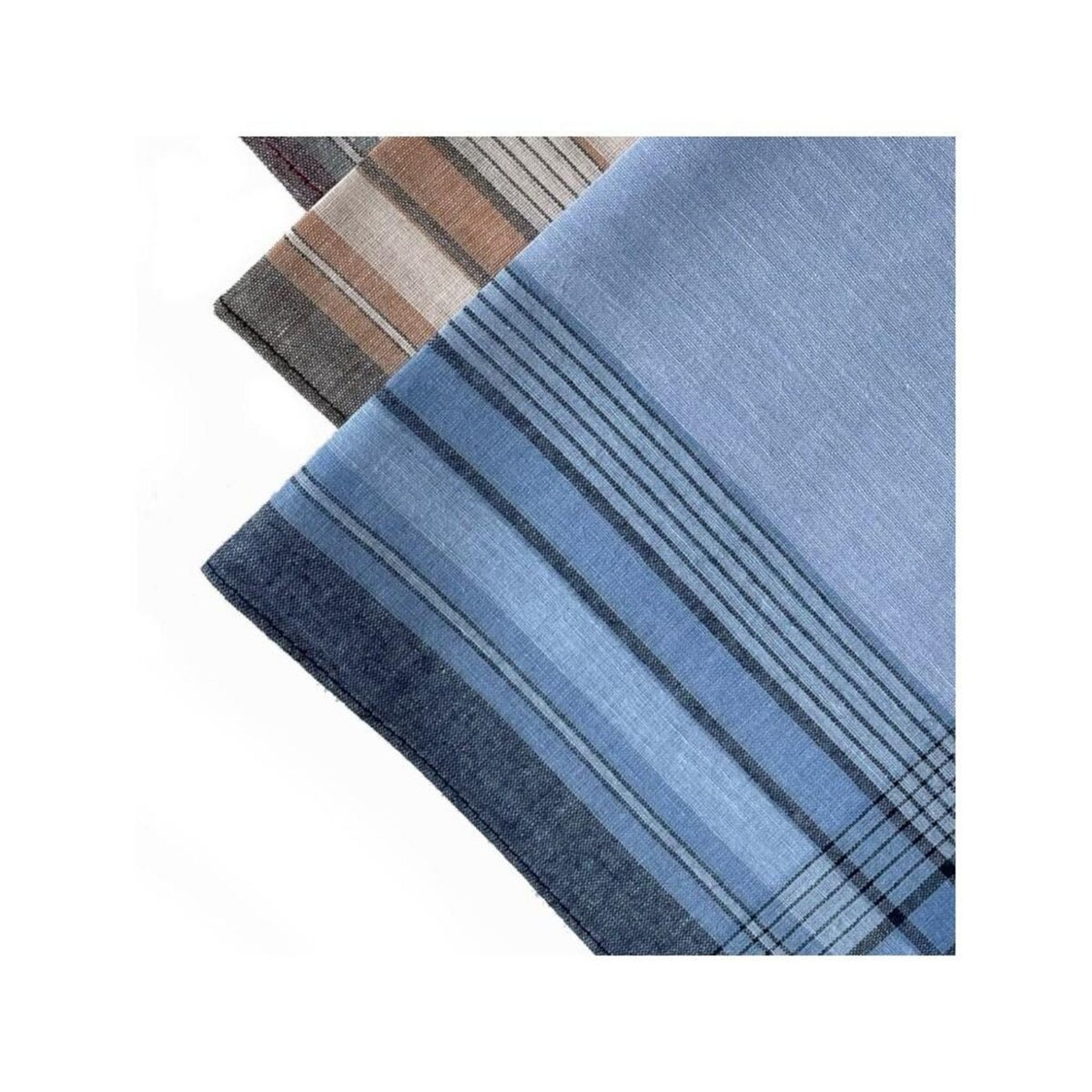 VANDERSICKEL Lot de 12 mouchoirs Homme MATHIEU 40x40cm 100% coton