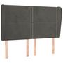 Voir la diapositive 2 : VIDAXL Tete de lit avec oreilles Gris fonce 147x23x118/128 cm Velours