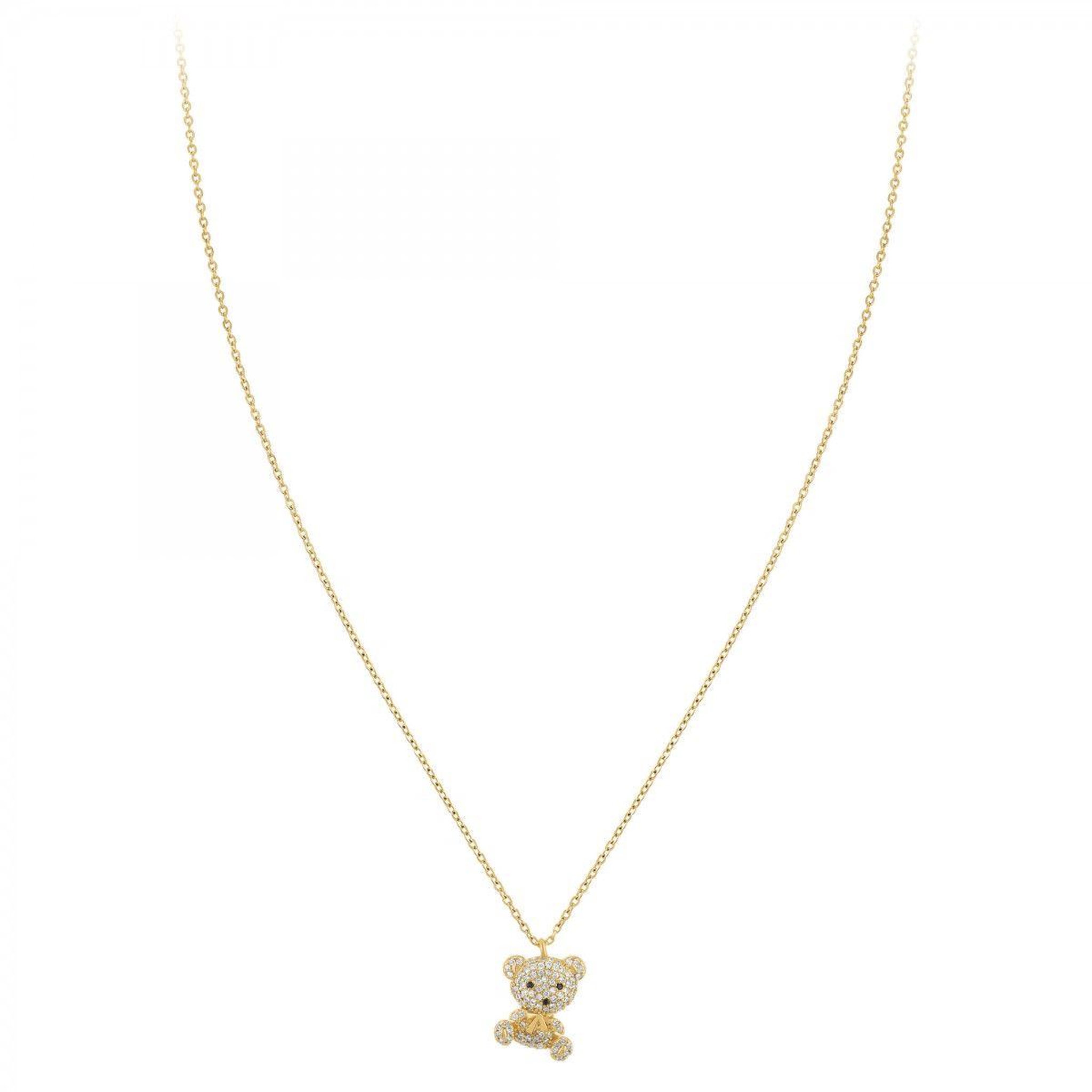 Voir la diapositive 3 : SC BOHEME Collier ourson SC Bohème orné de zirconium
