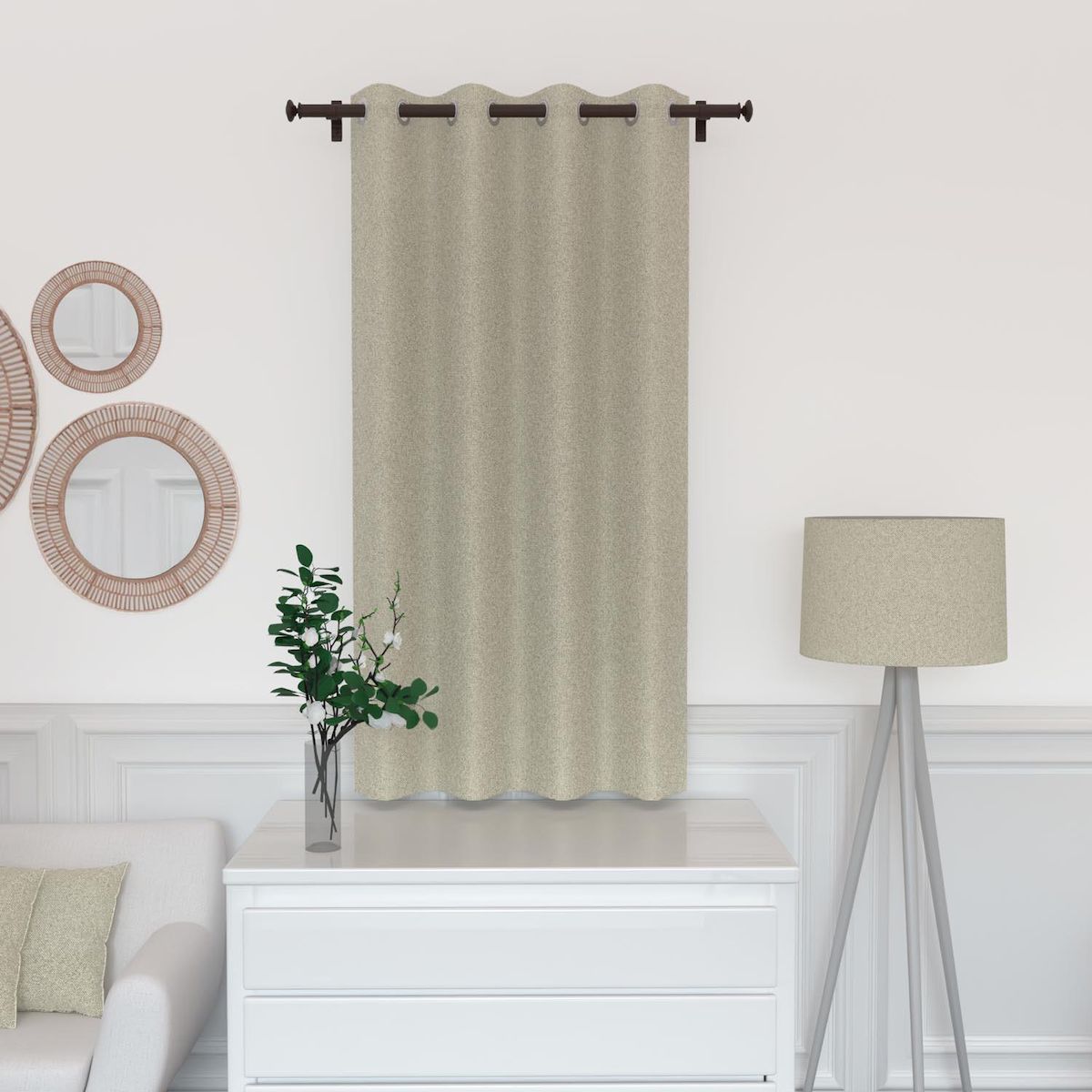 SOLEIL D'OCRE Rideau occultant à oeillets ARTHUR, par Soleil d'Ocre