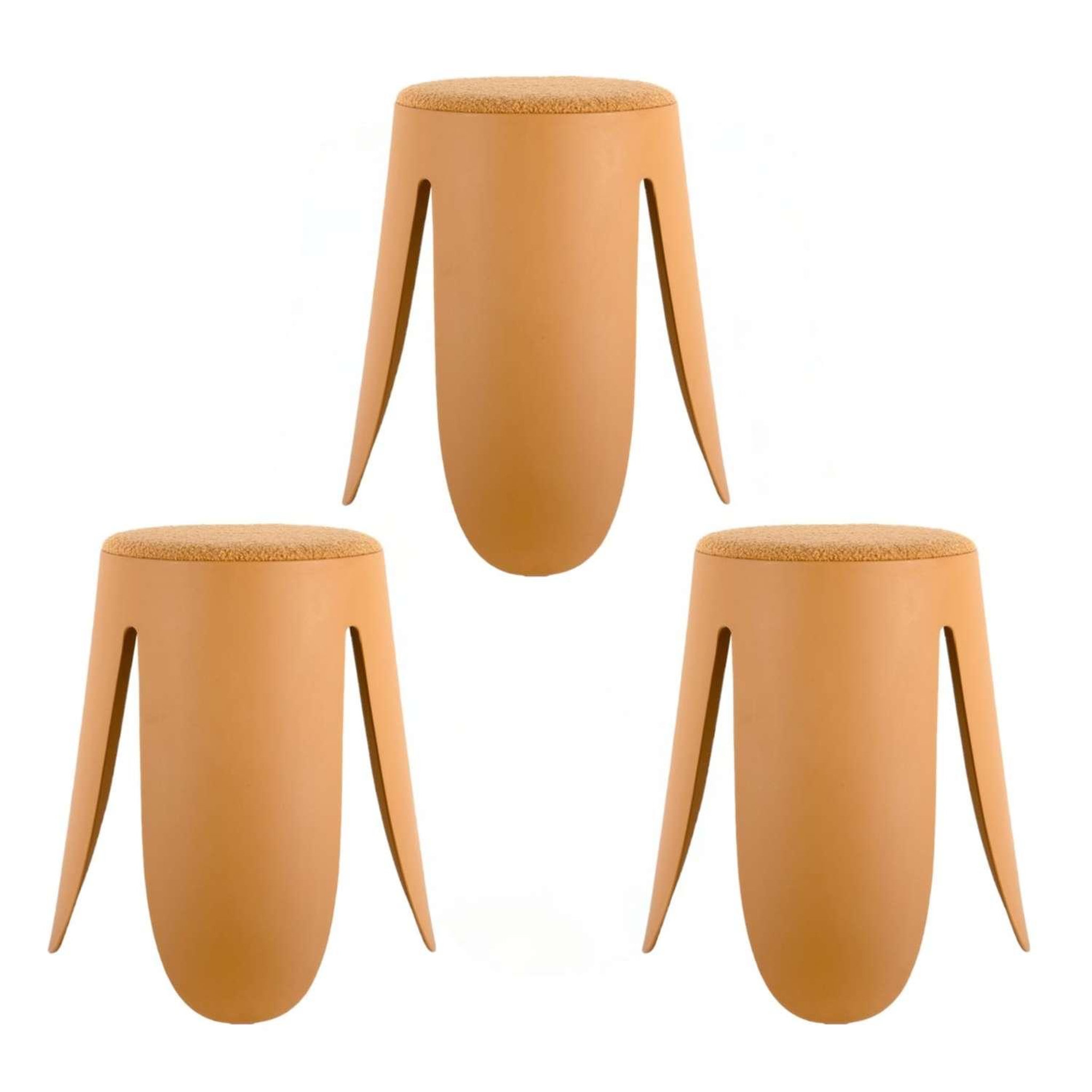 Voir la diapositive 1 : TOILINUX Lot de 3 tabourets keystone