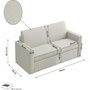 Voir la diapositive 4 : Habitat et Jardin Canapé convertible express en tissu  Diana  - Couchage 140 cm - 3 places - Beige