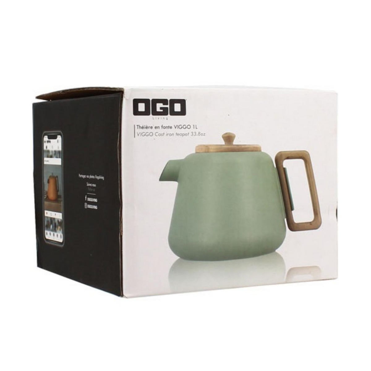 Ogo Théière en fonte1l amande - 7912178