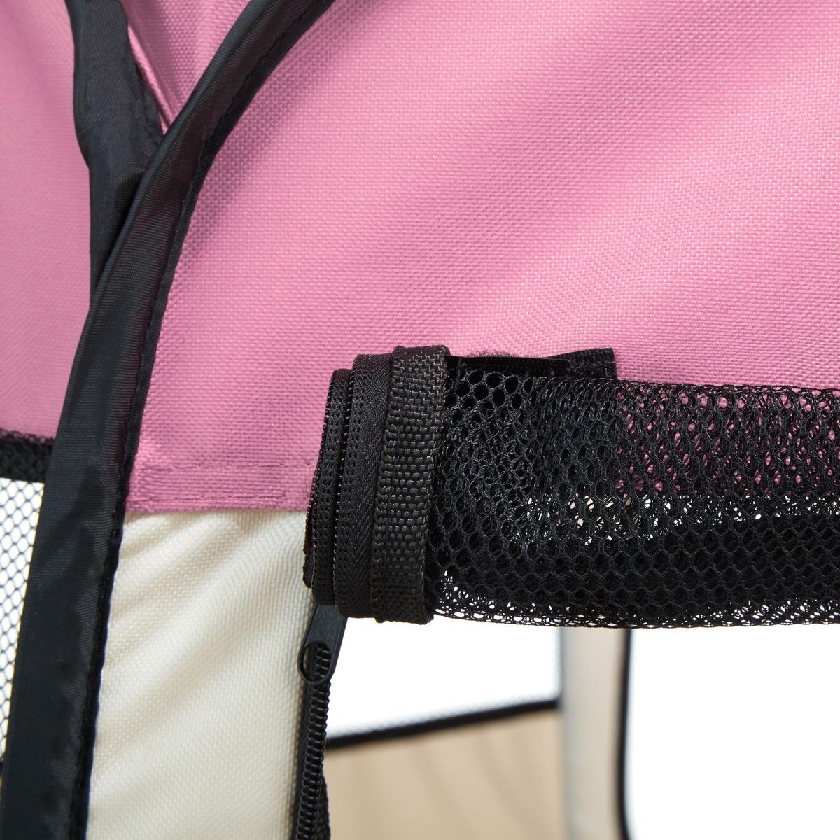 tectake Enclos pour chiots / chien modulable Pliable, pour une utilisation intérieure et extérieure rose