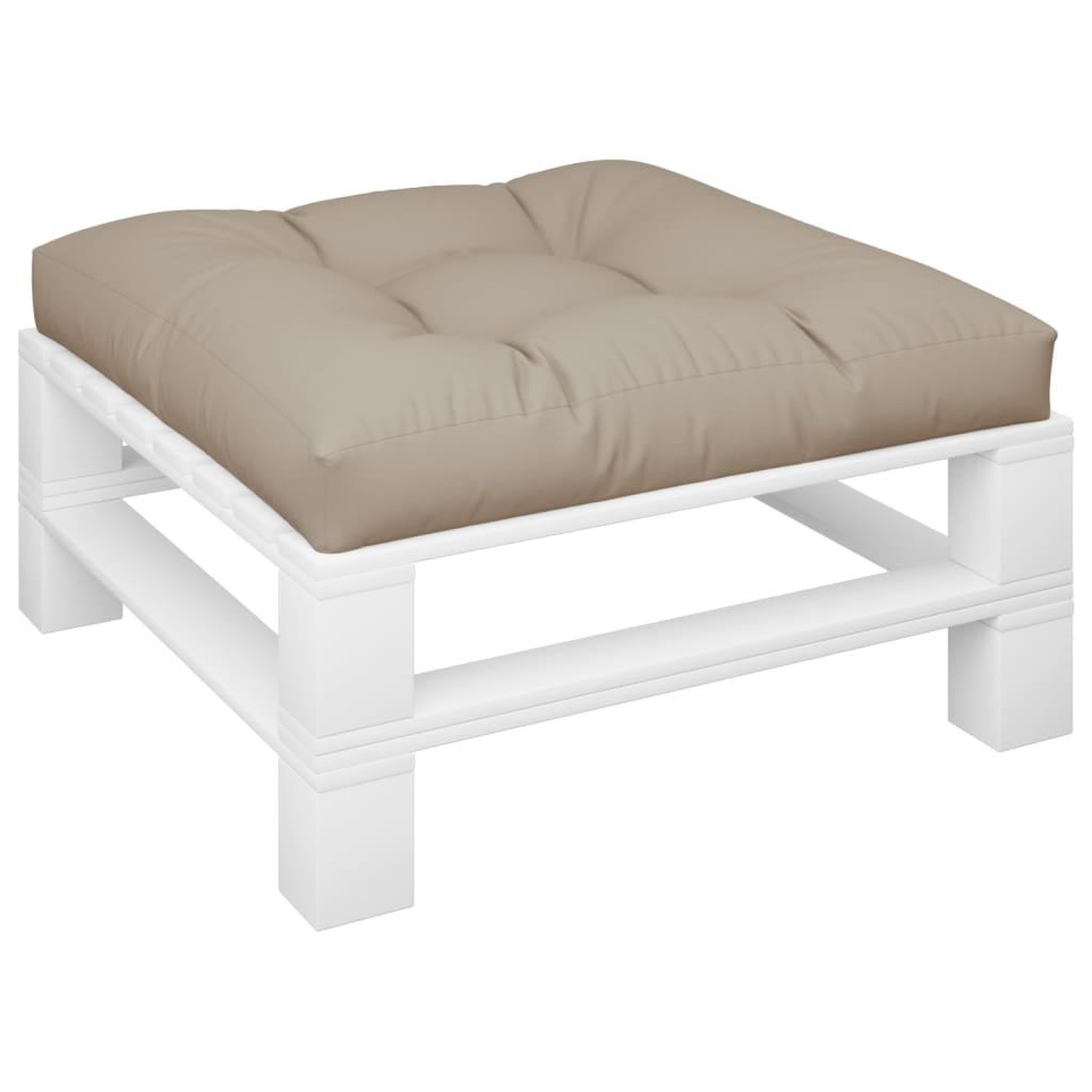 Voir la diapositive 3 : VIDAXL Coussin de palette taupe 80x80x12 cm tissu