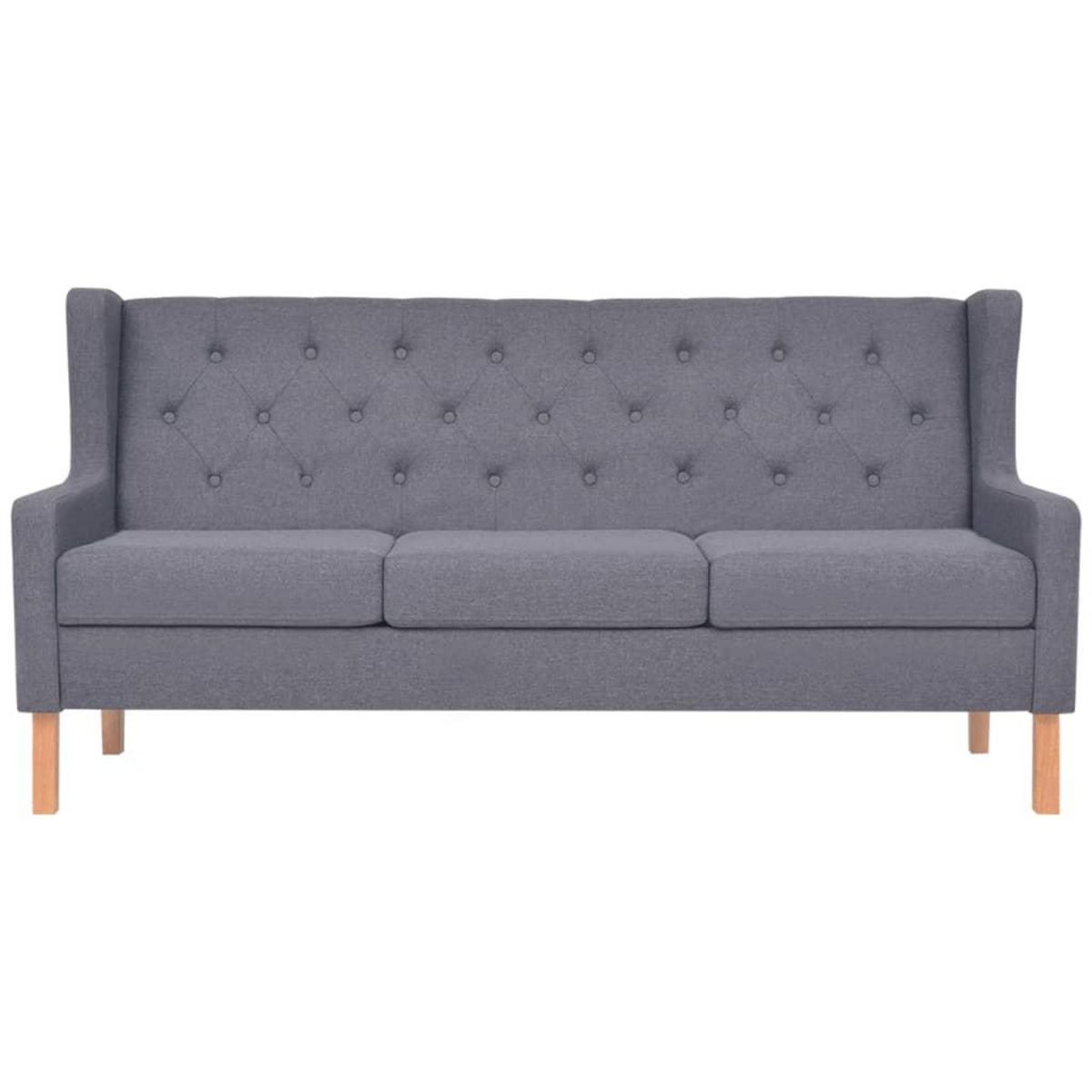 VIDAXL Ensemble de canapes 2 pcs tissu gris