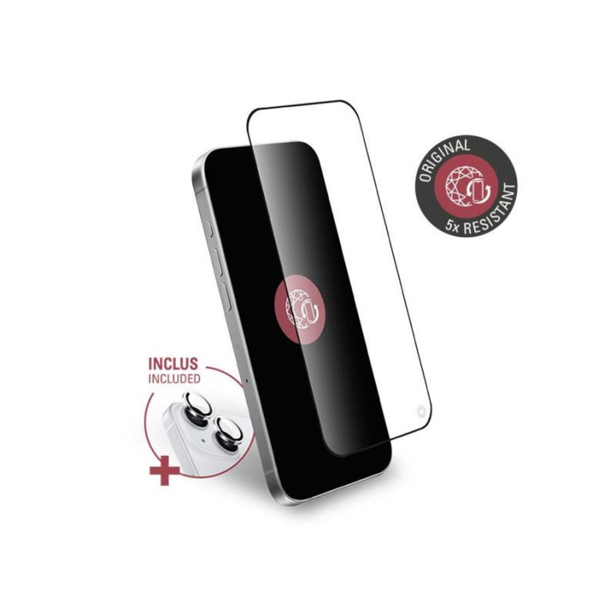 FORCE GLASS Pack Protège écran + Protège Lentilles caméra Forceglass pour iPhone 16 Plus Transparent