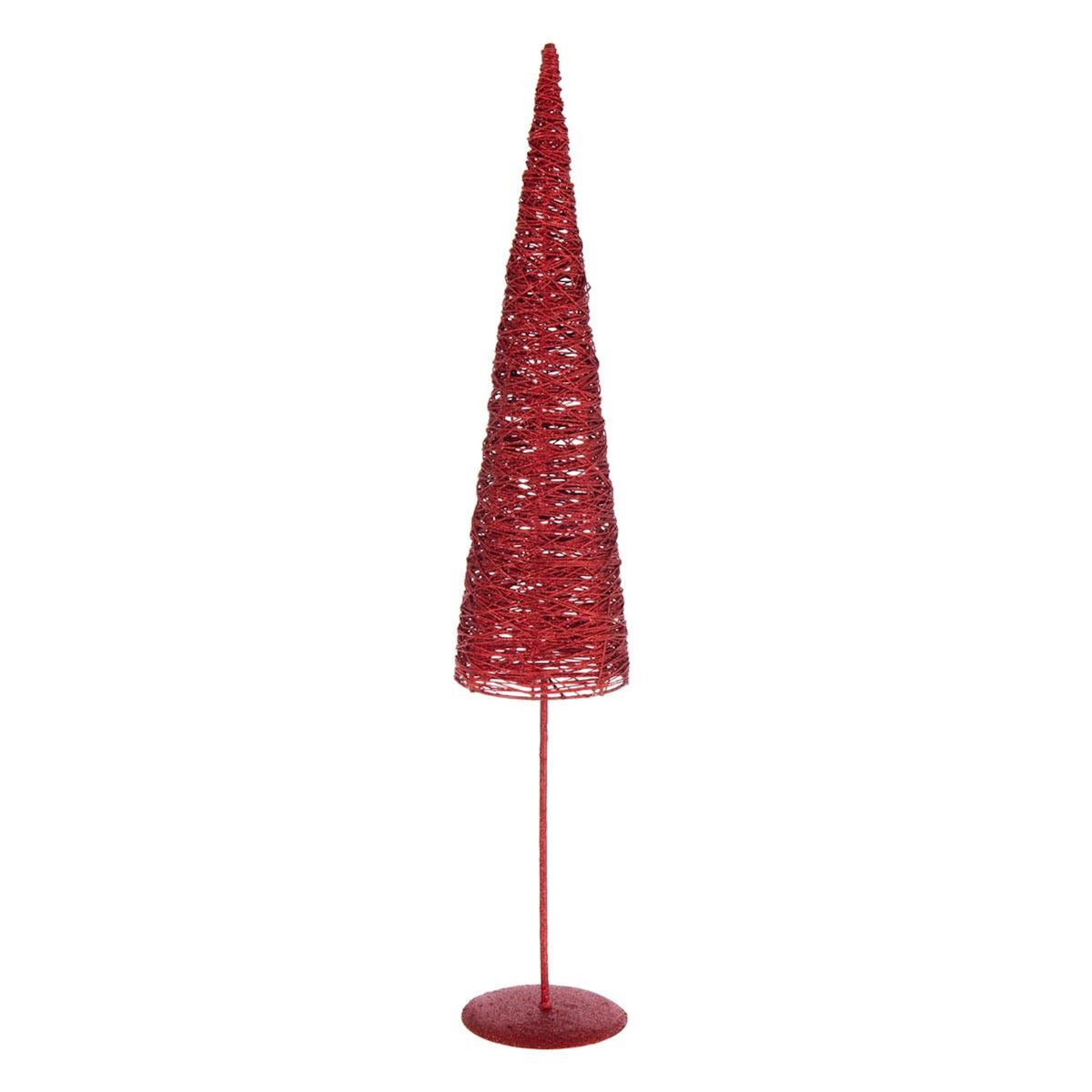 Paris Prix Sapin de Noël sur Socle  Glitter  85cm Rouge