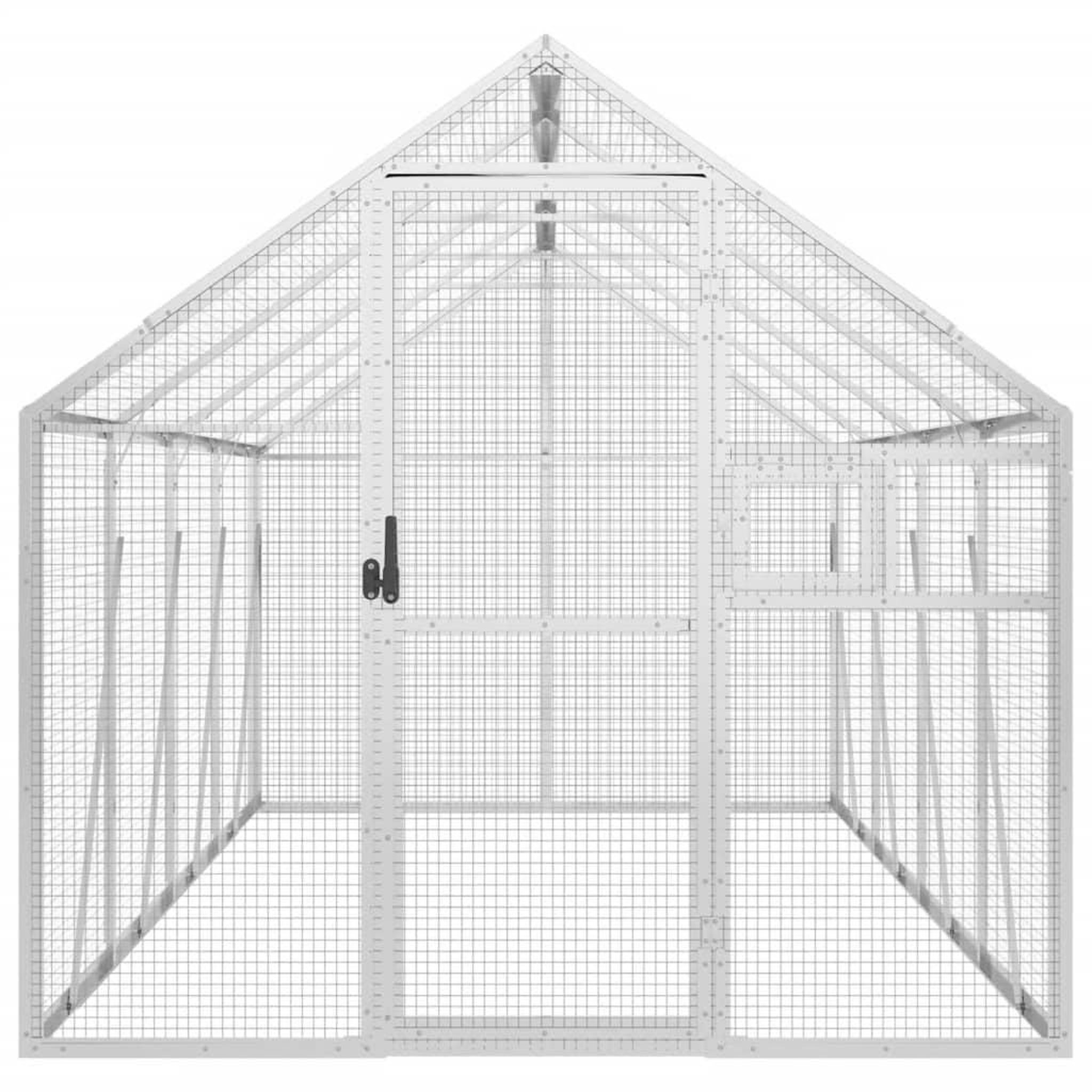 Voir la diapositive 3 : VIDAXL Voliere argente 1,79x4x1,85 m aluminium