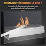 Voir la diapositive 4 : HOMCOM Cheminée bioéthanol murale design contemporain bruleur 0,9 L - couverture 20-25 m² - dim. 60L x 22l x 40H cm