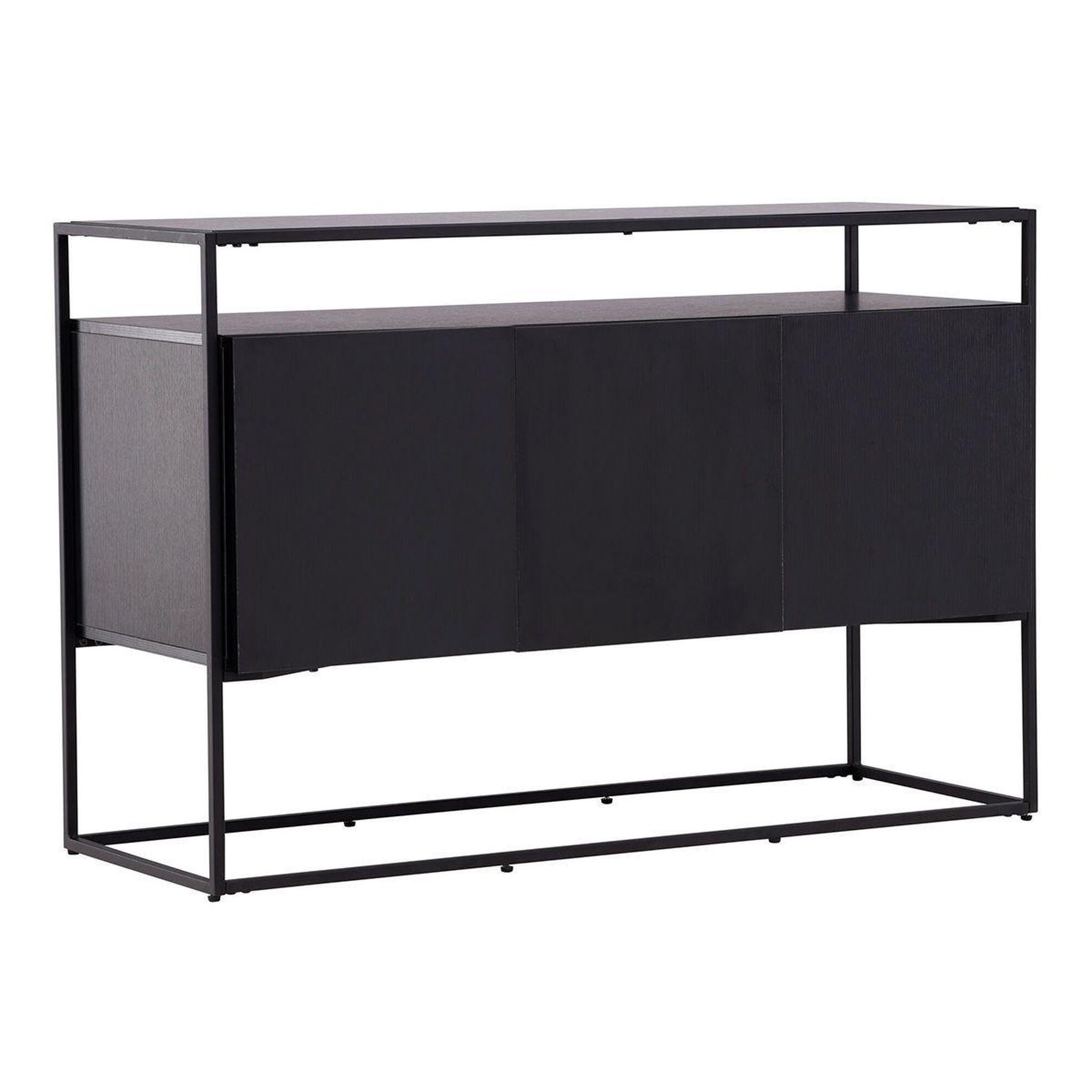 Paris Prix Buffet 3 portes en teck  kingsport  120cm noir