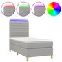 Voir la diapositive 2 : VIDAXL Sommier a lattes de lit et matelas et LED Gris clair 80x200cm