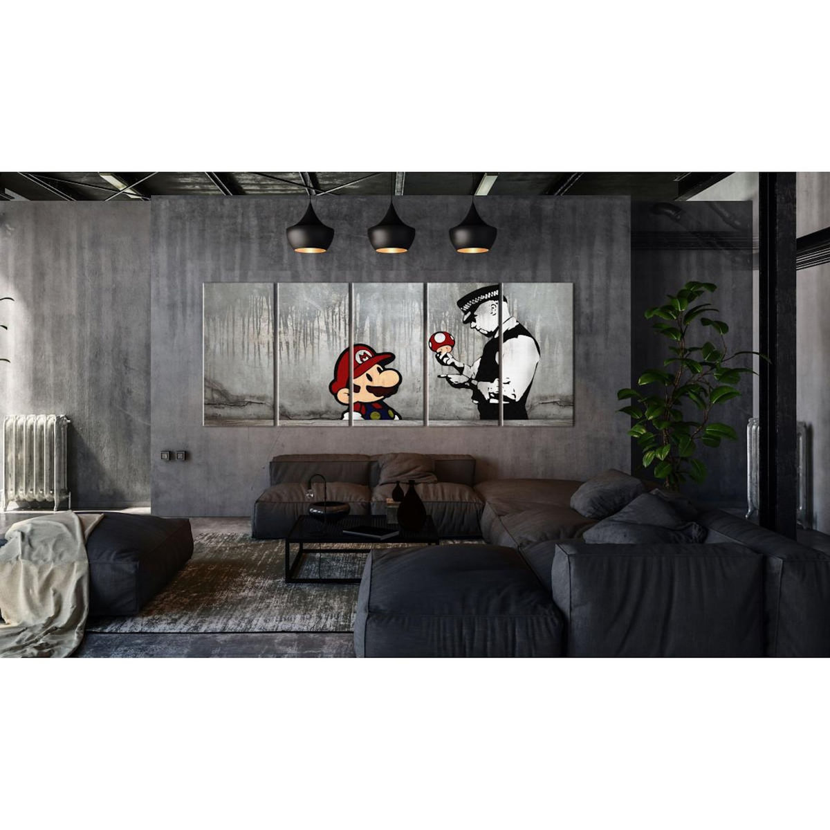 Paris Prix Tableau Imprimé  Mario Bros on Concrete