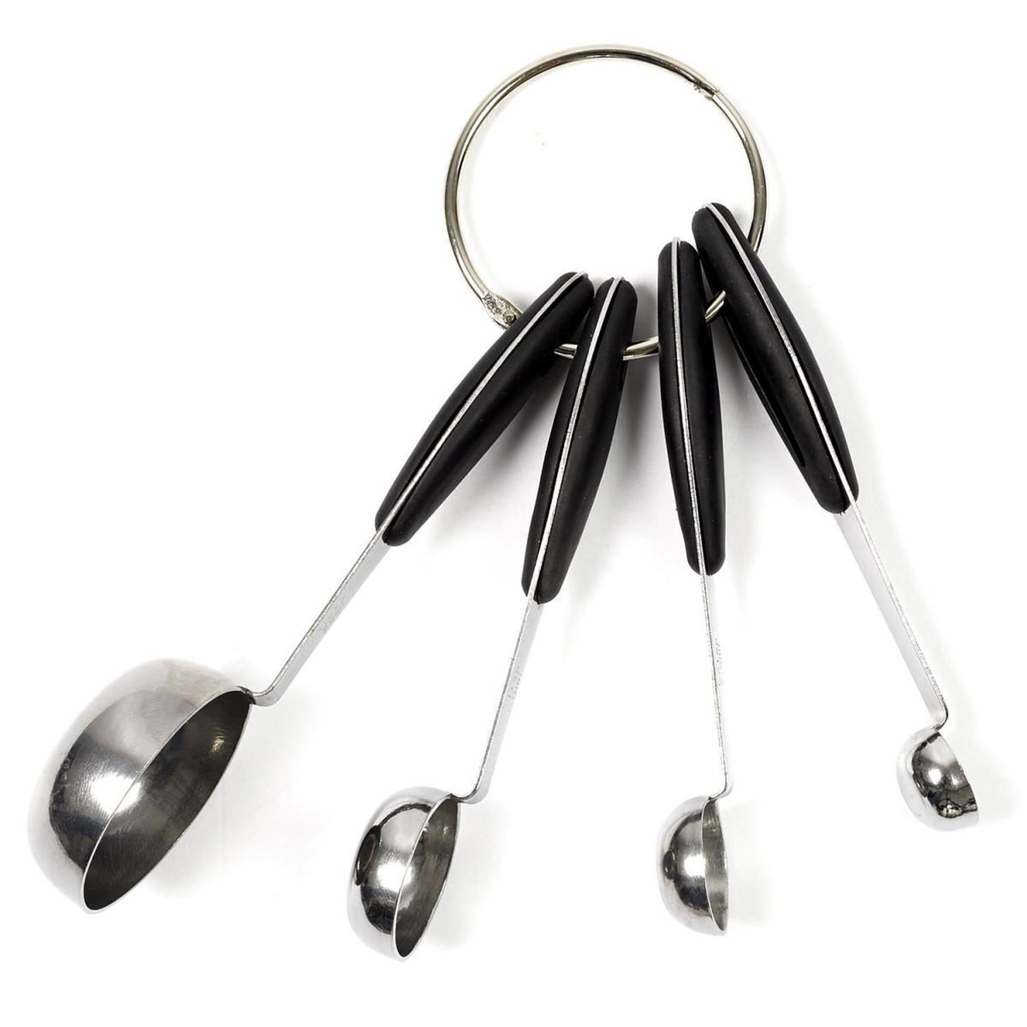 Voir la diapositive 2 : COOK CONCEPT Lot de 4 Cuillères à Doseur  Mesure  17cm Argent