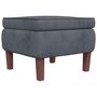 Voir la diapositive 2 : VIDAXL Tabouret avec pieds en bois Gris fonce Velours