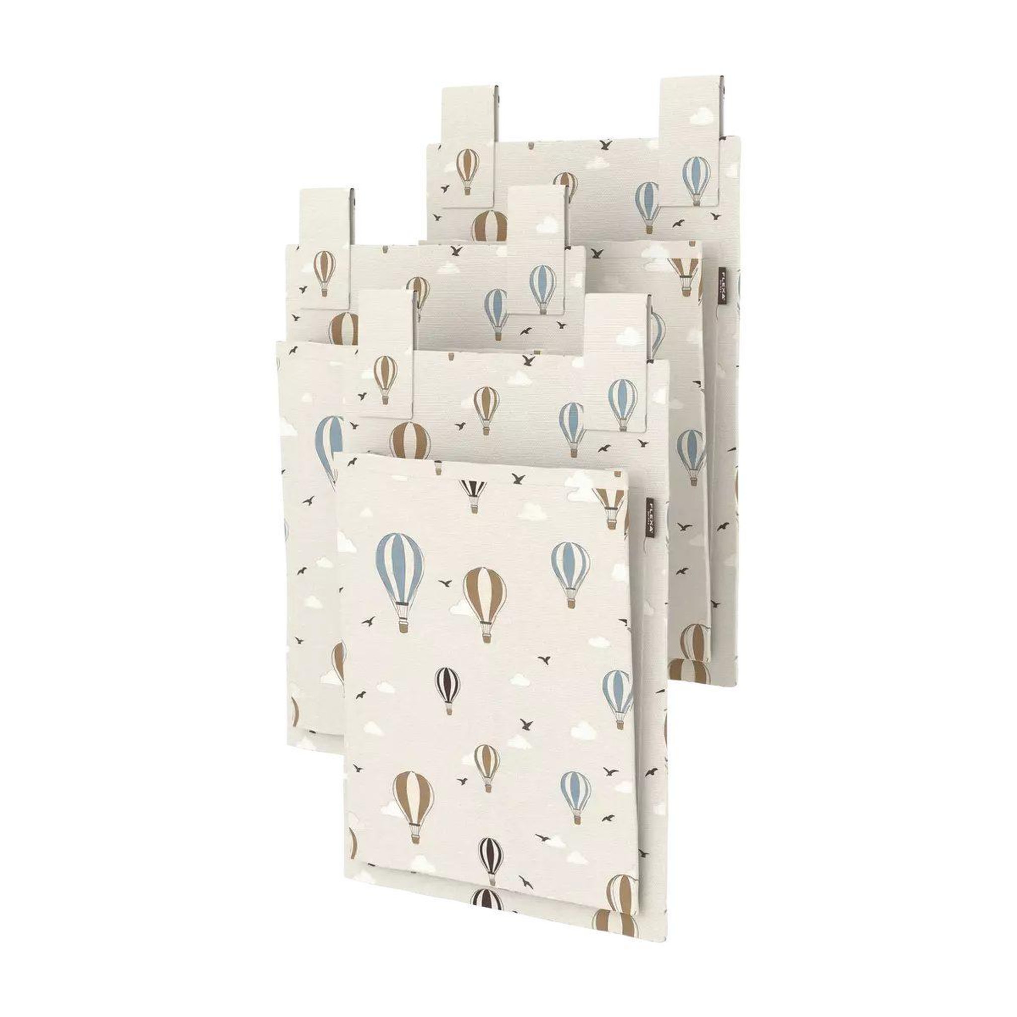Voir la diapositive 5 : FLEXA Dawn poches de rangement pour lit motif montgolfieres