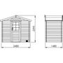 Voir la diapositive 4 : Forest Style Abri de jardin bois - 2,8m² - JUNO
