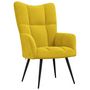 Voir la diapositive 2 : VIDAXL Chaise de relaxation Jaune moutarde Velours