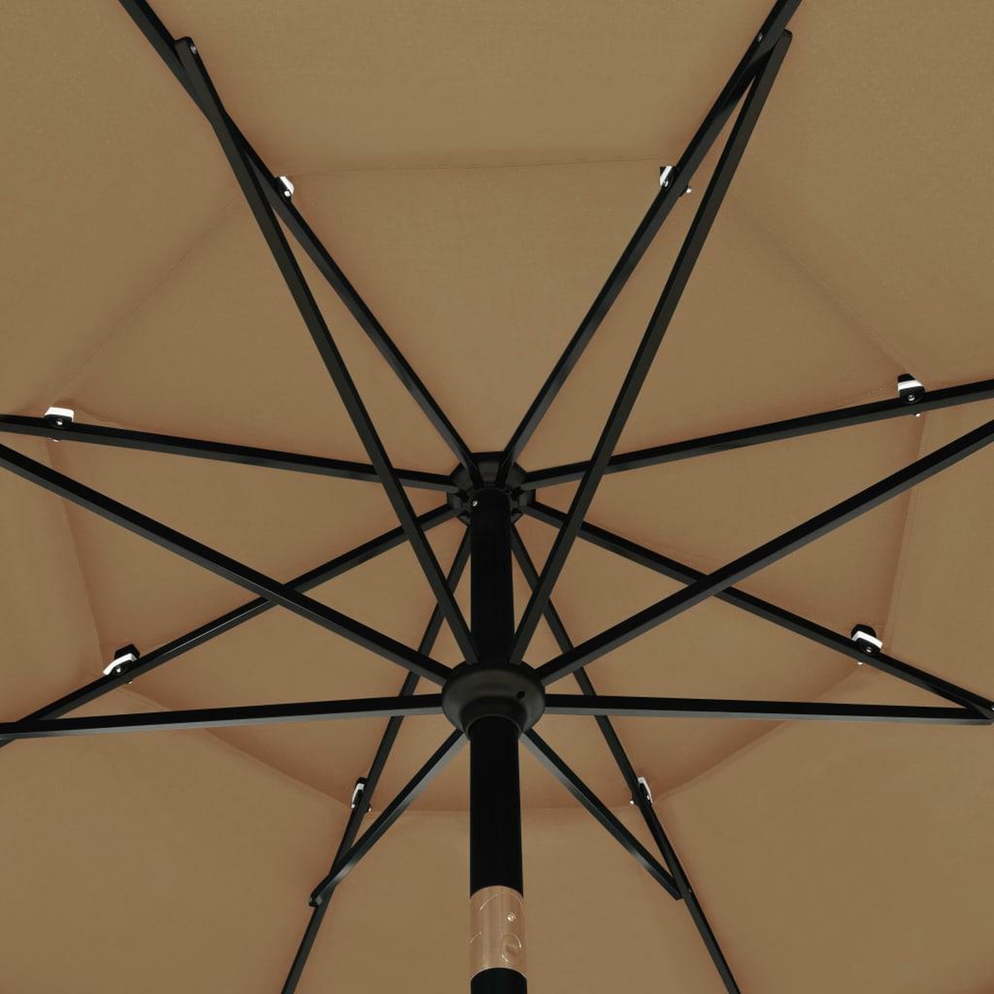 Voir la diapositive 5 : VIDAXL Parasol de jardin a 3 niveaux avec mat en aluminium taupe 3,5 m