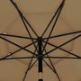Voir la diapositive 5 : VIDAXL Parasol de jardin a 3 niveaux avec mat en aluminium taupe 3,5 m