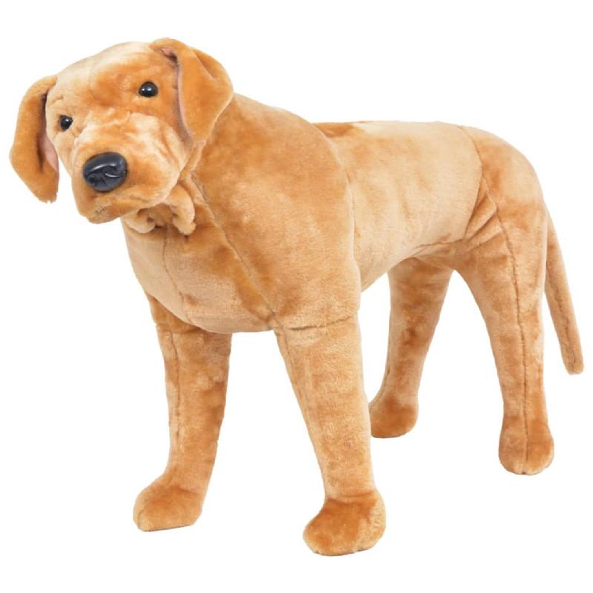 Voir la diapositive 1 : VIDAXL Jouet en peluche Chien de race Labrador marron clair XXL
