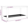 Voir la diapositive 6 : VIDAXL Table basse Gris et noir 90x45x45 cm MDF et fer