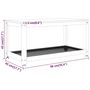 Voir la diapositive 6 : VIDAXL Table basse Gris et noir 90x45x45 cm MDF et fer