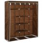 Voir la diapositive 3 : VIDAXL Armoire avec compartiments et barres Marron 150x45x175 cm Tissu