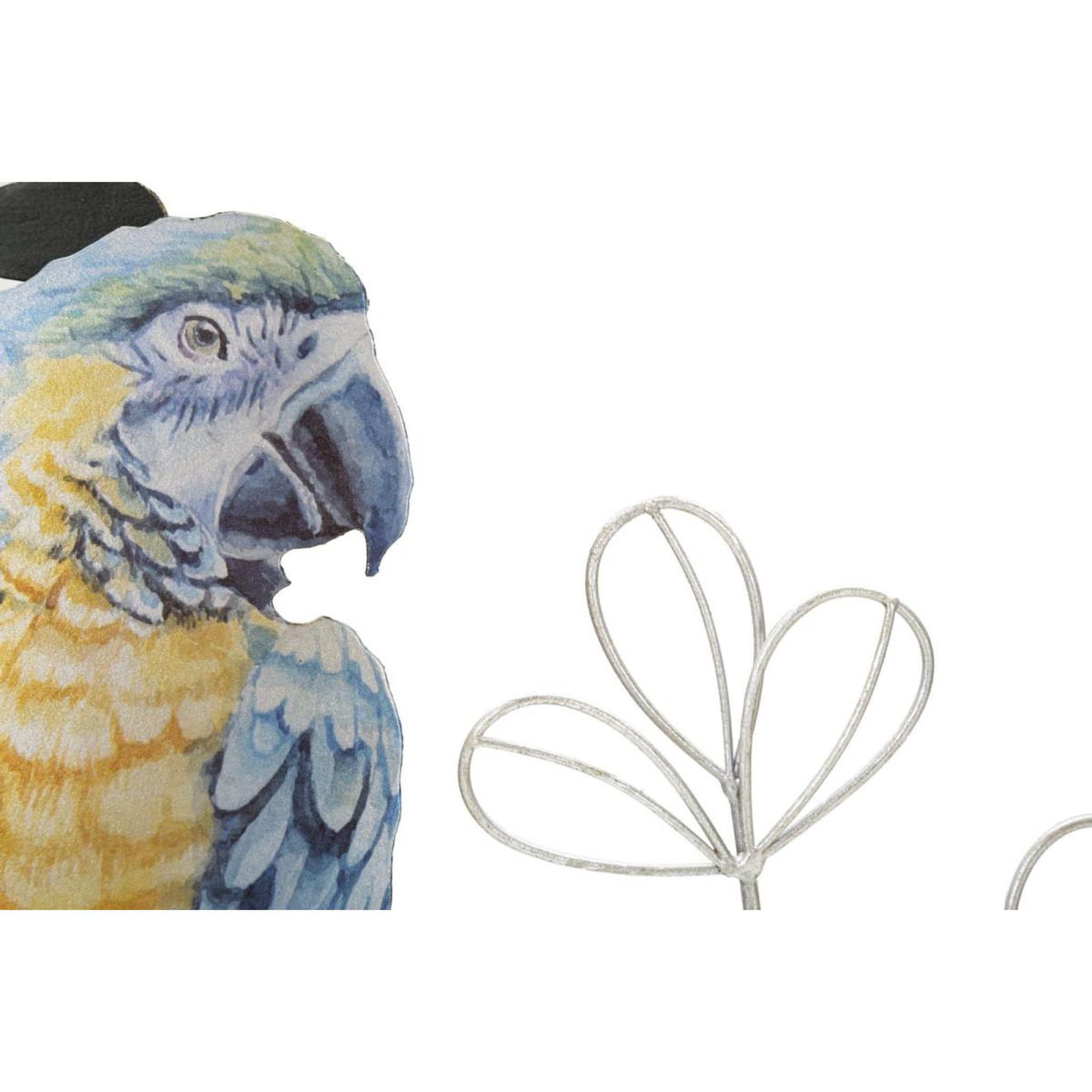 Voir la diapositive 3 : Paris Prix Décoration murale encadrée en métal  parrot  74cm multicolore