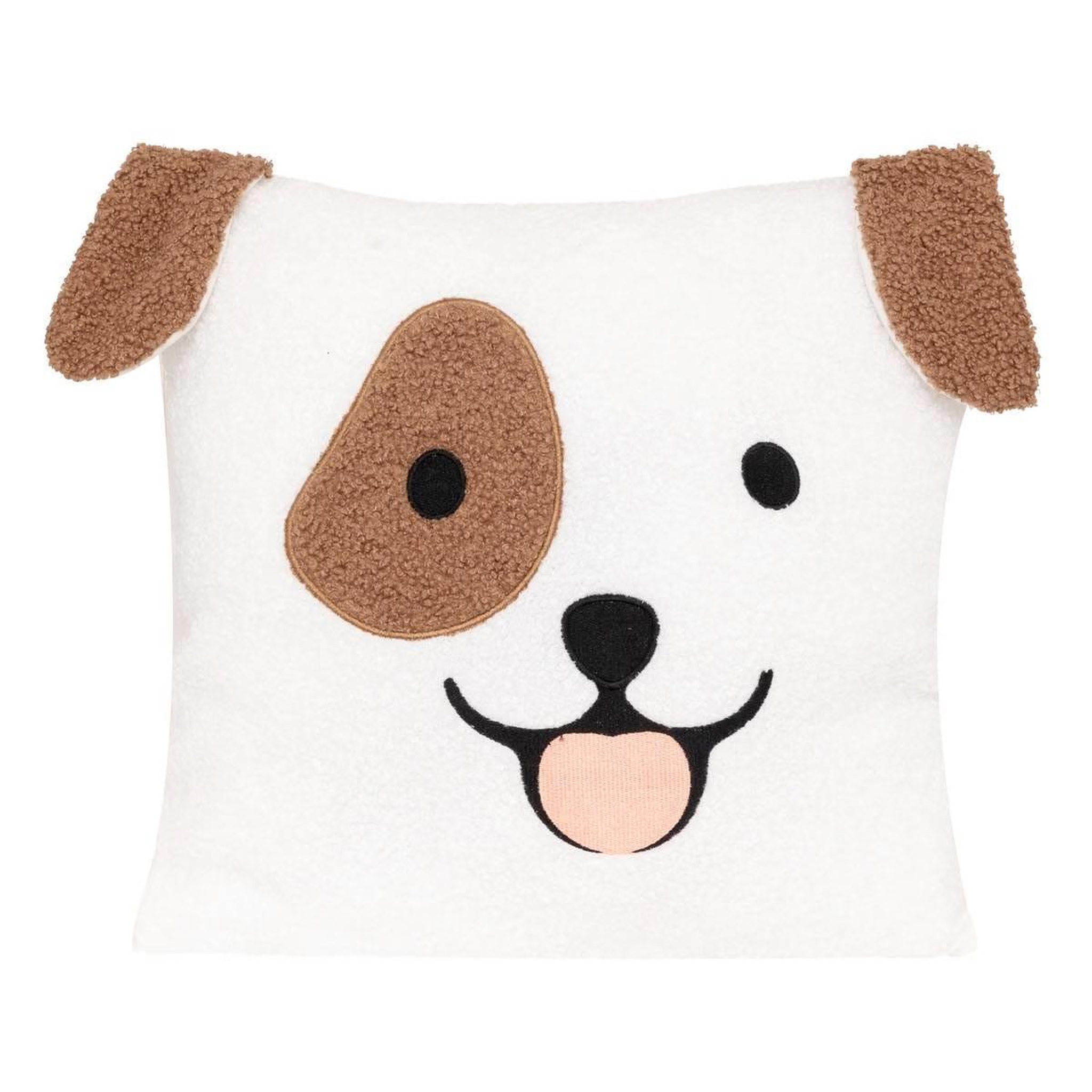 Atmosphera Kids Coussin bouclette chien  scott  40x40cm blanc