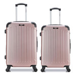 BLUESTAR BLUESTAR - Lot de 2 - Valise grand format et valise weekend MADRID. Coloris disponibles : Rose, Bleu, Gris, Noir, Beige
