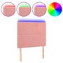 Voir la diapositive 2 : VIDAXL Tete de lit a LED Rose 100x5x118/128 cm Velours