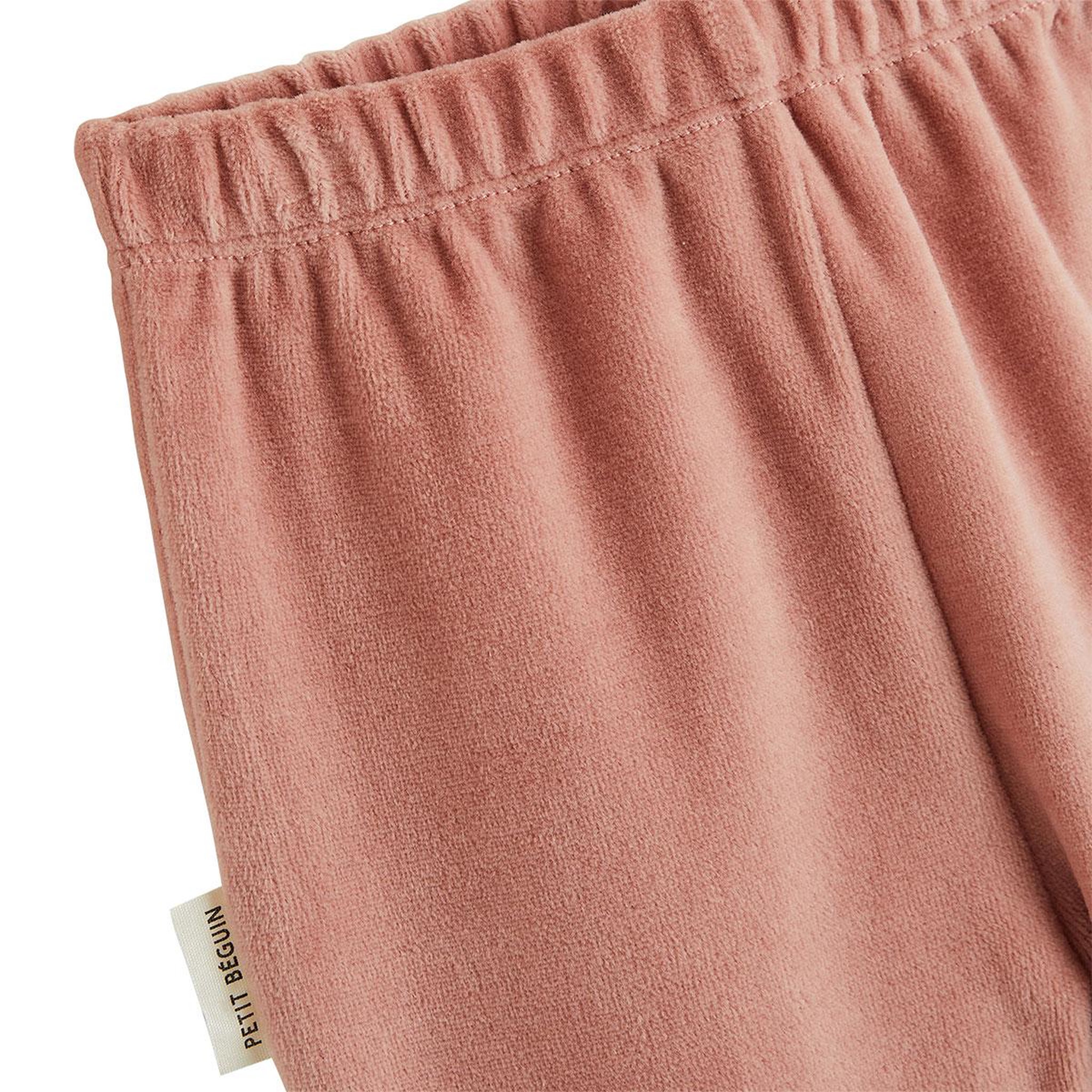 Voir la diapositive 6 : PETIT BEGUIN Pyjama bébé 2 pièces en velours à pieds retroussables Cléo