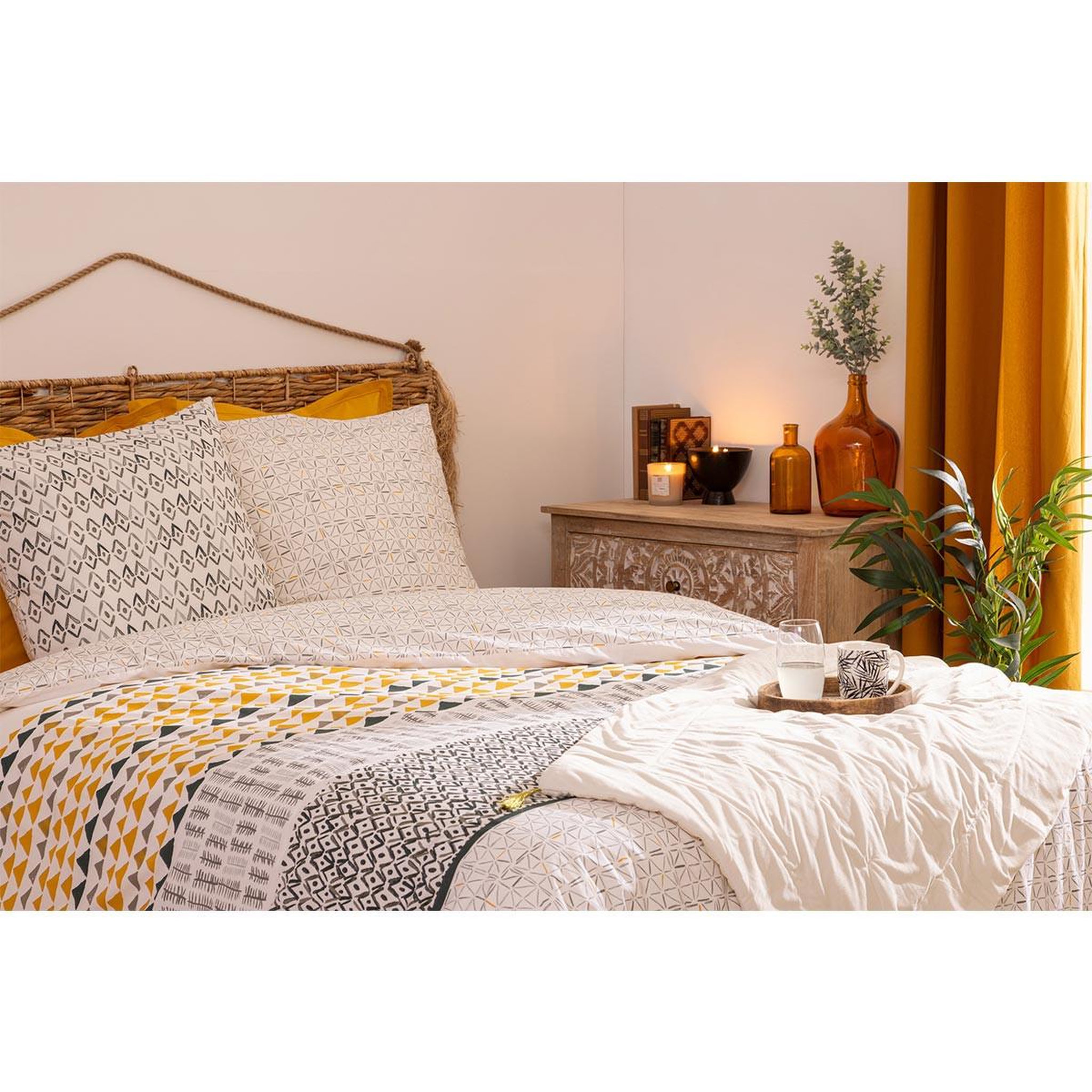 Voir la diapositive 6 : ATMOSPHERA Parure de lit 3 pièces  aquar  240x220cm multicolore