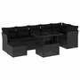 Voir la diapositive 2 : VIDAXL Salon de jardin 8 pcs avec coussins noir resine tressee