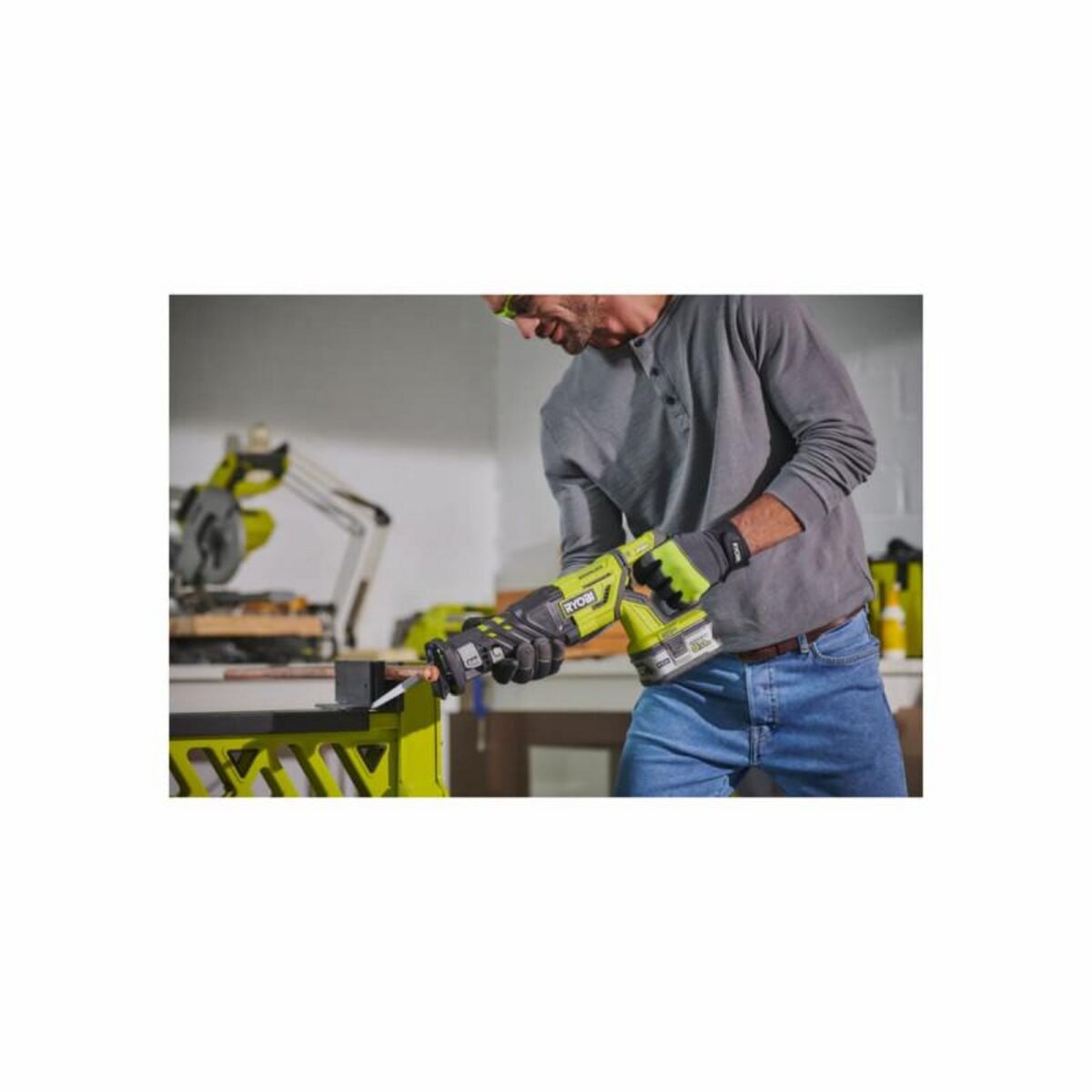 Ryobi Scie sabre Brushless RYOBI 18V One+ - sans batterie ni chargeur R18RS7-0
