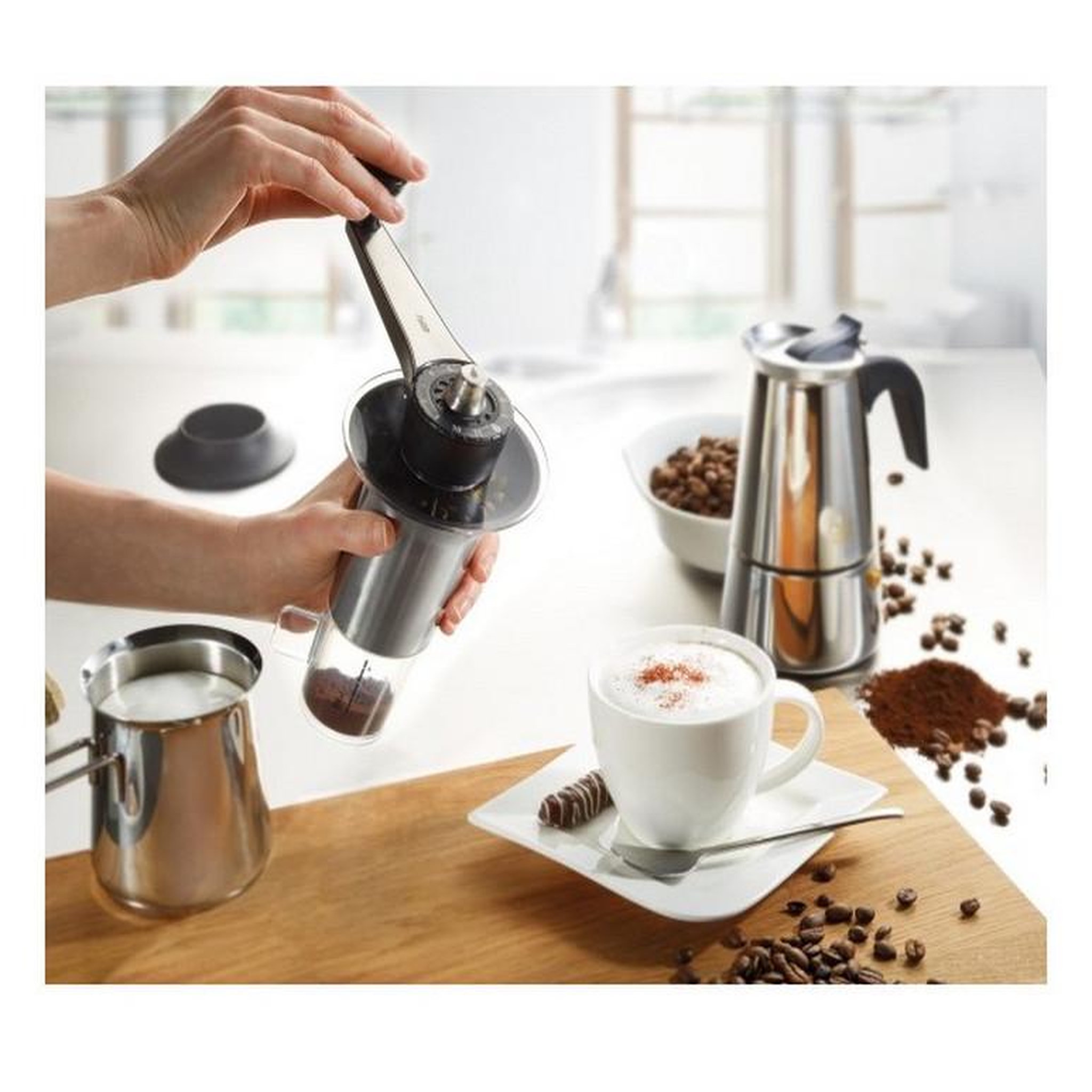 Voir la diapositive 3 : GEFU Moulin à café 22.6cm inox/noir - 16330