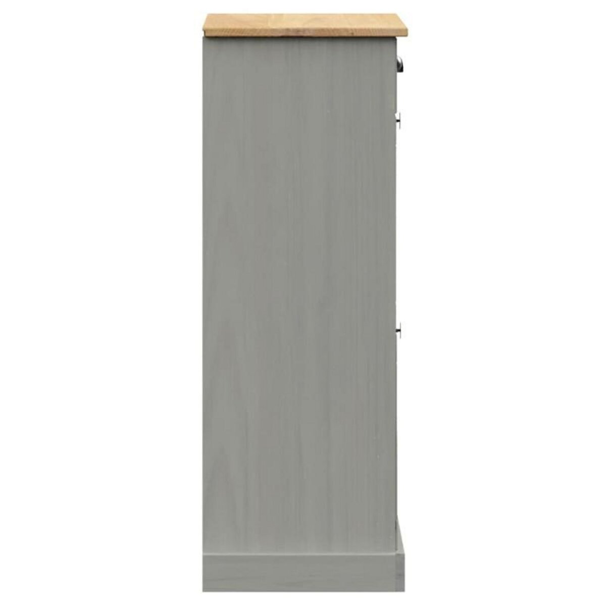 VIDAXL Armoire à chaussures VIGO 60x35x96 cm gris bois massif de pin